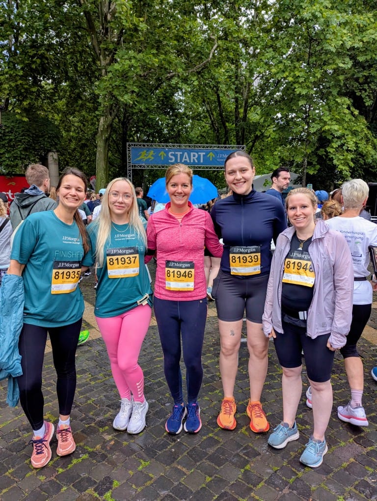 JP Morgan Lauf – trotz Regen mit guter Laune dabei!